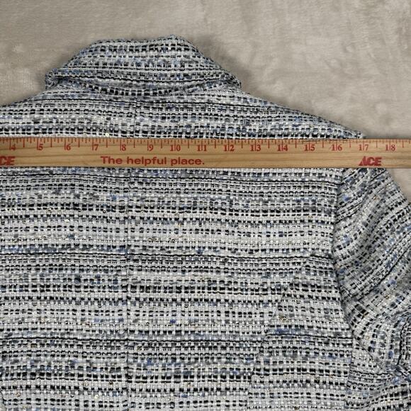 L’Agence Kenzie Double Breasted Tweed Blazer Jacket Women's Size 10 - Picture 9 of 11